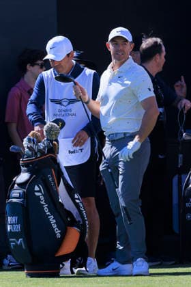 February 21, 2026, Pacific Palisades, California, USA: Rory McIlroy during Round 3 of the 2026 Genesis Invitational Golf Tournament on Saturday February 21, 2026 at the Riviera Country Club in Pacific Palisades, California. ARIANA RUIZ PI The 2026 Genesis Invitational - Round 3  - ZUMAp124 20260221_zaa_p124_006 Copyright: xArianaxRuizx