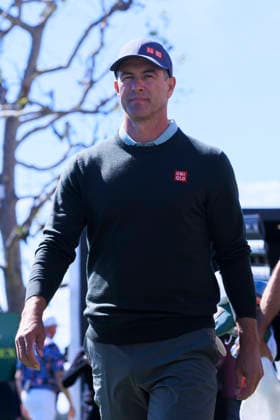 February 21, 2026, Pacific Palisades, California, USA: Adam Scott during Round 3 of the 2026 Genesis Invitational Golf Tournament on Saturday February 21, 2026 at the Riviera Country Club in Pacific Palisades, California. ARIANA RUIZ PI The 2026 Genesis Invitational - Round 3  - ZUMAp124 20260221_zaa_p124_013 Copyright: xArianaxRuizx