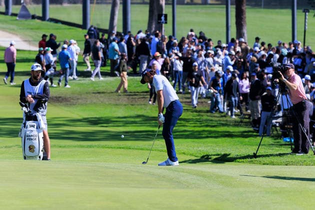 February 21, 2026, Pacific Palisades, California, USA: Marco Penge during Round 3 of the 2026 Genesis Invitational Golf Tournament on Saturday February 21, 2026 at the Riviera Country Club in Pacific Palisades, California. ARIANA RUIZ PI The 2026 Genesis Invitational - Round 3  - ZUMAp124 20260221_zaa_p124_019 Copyright: xArianaxRuizx