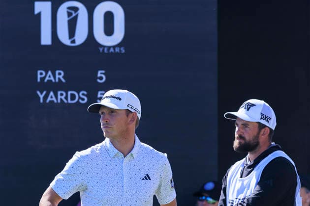 February 21, 2026, Pacific Palisades, California, USA: Jacob Bridgeman during Round 3 of the 2026 Genesis Invitational Golf Tournament on Saturday February 21, 2026 at the Riviera Country Club in Pacific Palisades, California. ARIANA RUIZ PI Pacific Palisades USA - ZUMAp124 20260221_zaa_p124_012 Copyright: xArianaxRuizx