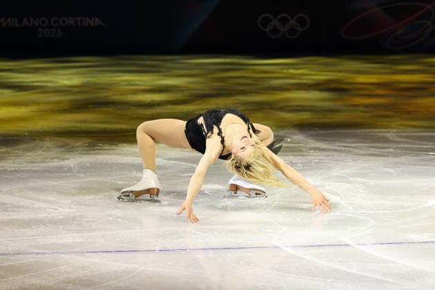 Winter Olympics - Figure skating, Eiskunstlauf Exhibition Gala Amber Glenn of Team United States performs during the Figure Skating Exhibition Gala on day fifteen of the Milano Cortina 2026 Winter Olympic Games, Olympische Spiele, Olympia, OS at Milano Ice Skating Arena on February 21, 2026 in Milan, Italy. Photo by Alexis Jumeau ABACAPRESS.COM Milan Italy  Copyright: xJumeauxAlexis ABACAx