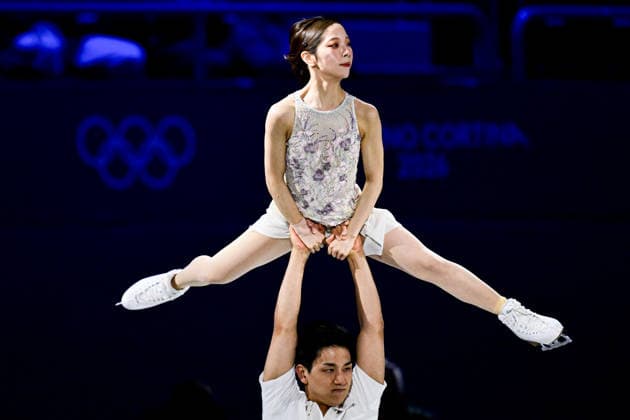 Riku MIURA & Ryuichi KIHARA (JPN), during Exhibition Gala, at the Olympic Winter games, Winterspiele,Spiele, Summer games Milano Cortina 2026, at Milano Ice Skating Arena, on February 21, 2026 in Milan, Italy. Noxthirdxpartyxsales  aflo_320811658