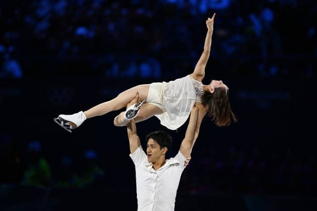 Riku Miura & Ryuichi Kihara (JPN), FEBRUARY 21, 2026 - Figure skating, Eiskunstlauf : Gala Exhibition during the Milano Cortina 2026 Olympic Winter games, Winterspiele,Spiele, Summer games at Milano Ice Skating Arena in Milan, Italy. Noxthirdxpartyxsales  aflo_320814292