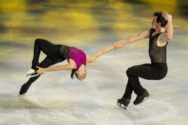 Figure skating, Eiskunstlauf - Milano Cortina 2026 Winter Olympics: Day 15 Maria Pavlova , Alexiei Sviatchenko during Milano Cortina 2026 Winter Olympics Figure Skating exhibition gala at Milano Ice Skating Arena in Milan on February 21, 2026 Milan Italy  Copyright: xFotoxOlimpikx originalFilename:jastrzebowski-figuresk260221_npmmJ.jpg