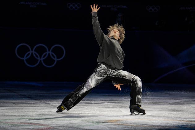 Figure skating, Eiskunstlauf - Milano Cortina 2026 Winter Olympics: Day 15 Ilia Malinin during Milano Cortina 2026 Winter Olympics Figure Skating exhibition gala at Milano Ice Skating Arena in Milan on February 21, 2026 Milan Italy  Copyright: xFotoxOlimpikx originalFilename:jastrzebowski-figuresk260221_npgZ2.jpg