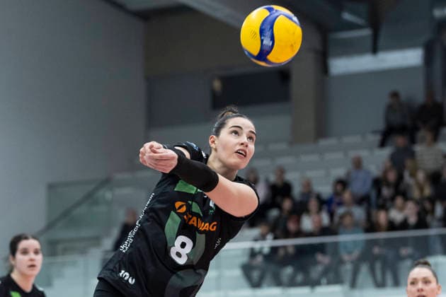 1 Volleyball Bundesliga Women Schwarz Weiss Erfurt vs Ladies in Black Aachen Erfurt 21 02 2026 Zoi Mavrommatis 8 Ladies in Black Aachen 1 Volleyball Bundesliga Women Schwarz Weiss Erfurt vs Ladies in Black Aachen Riethsporthalle Erfurt 21 02 2026 Copyright: xBEAUTIFULxSPORTS Duehringx
