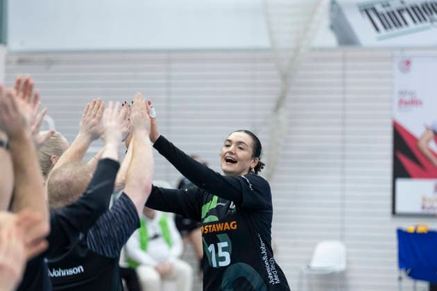 1 Volleyball Bundesliga Women Schwarz Weiss Erfurt vs Ladies in Black Aachen Erfurt 21 02 2026 Sophia Fallah 15 Ladies in Black Aachen 1 Volleyball Bundesliga Women Schwarz Weiss Erfurt vs Ladies in Black Aachen Riethsporthalle Erfurt 21 02 2026 Copyright: xBEAUTIFULxSPORTS Duehringx