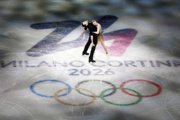 ITALY, MILAN - FEBRUARY 21, 2026: Pair skaters Minerva Fabienne Hase and Nikita Volodin of Germany perform during the Figure skating, Eiskunstlauf exhibition gala at the 2026 Winter Olympic Games, Olympische Spiele, Olympia, OS at Milano Ice Skating Arena. Peter Kovalev TASS  89074108