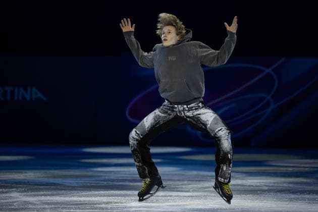 February 21, 2026, Milano, Lombardy, Italy: Ilia Malinin of the United States performs in the Figure skating, Eiskunstlauf Gala during the 2026 Winter Olympics at the Milano Ice Skating Arena on Saturday in Milano. Milano Italy - ZUMAj89_ 20260221_oly_j89_098 Copyright: xPaulxKitagakixJr.x