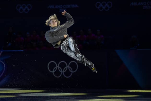 February 21, 2026, Milano, Lombardy, Italy: Ilia Malinin of the United States performs in the Figure skating, Eiskunstlauf Gala during the 2026 Winter Olympics at the Milano Ice Skating Arena on Saturday in Milano. Milano Italy - ZUMAj89_ 20260221_oly_j89_101 Copyright: xPaulxKitagakixJr.x