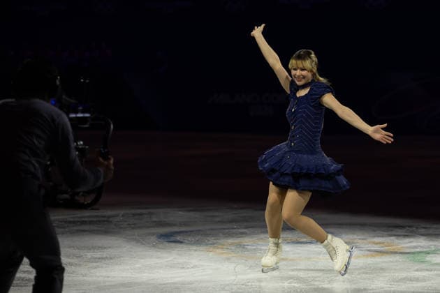 February 21, 2026, Milano, Lombardy, Italy: Gold medal winner Alysa Liu of the United States performs in the Figure skating, Eiskunstlauf Gala during the 2026 Winter Olympics at the Milano Ice Skating Arena on Saturday in Milano. Milano Italy - ZUMAj89_ 20260221_oly_j89_136 Copyright: xPaulxKitagakixJr.x