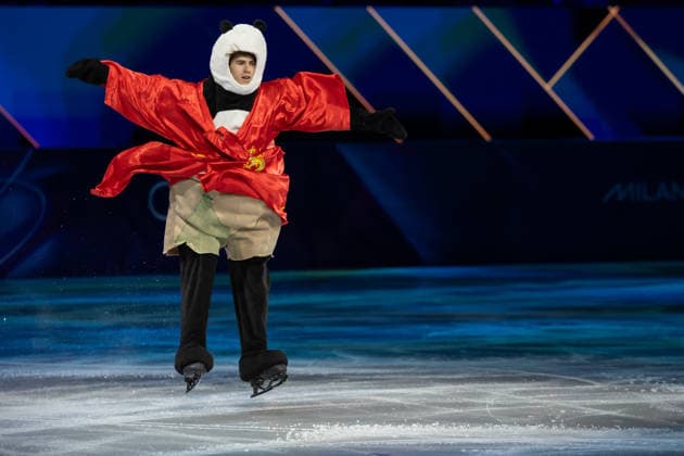 February 21, 2026, Milano, Lombardy, Italy: Gold Medal winner MIKHAIL SHAIDOROV of Kazakhstan performs in the Figure skating, Eiskunstlauf Gala during the 2026 Winter Olympics at the Milano Ice Skating Arena on Saturday in Milano. Olympics 2026: Milano Cortina: Figure Skating Exhibition  - ZUMAj89_ 20260221_oly_j89_117 Copyright: xPaulxKitagakixJr.x