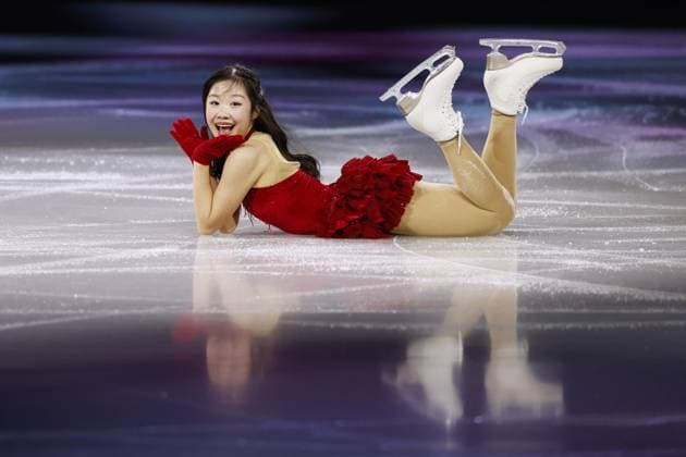 Milan Cortina Olympics: Figure skating, Eiskunstlauf Ami Nakai of Japan performs in the figure skating exhibition gala at the Milan Cortina Olympics on Feb. 21, 2026, at Milano Ice Skating Arena in Milan.  A14AA0005313655P
