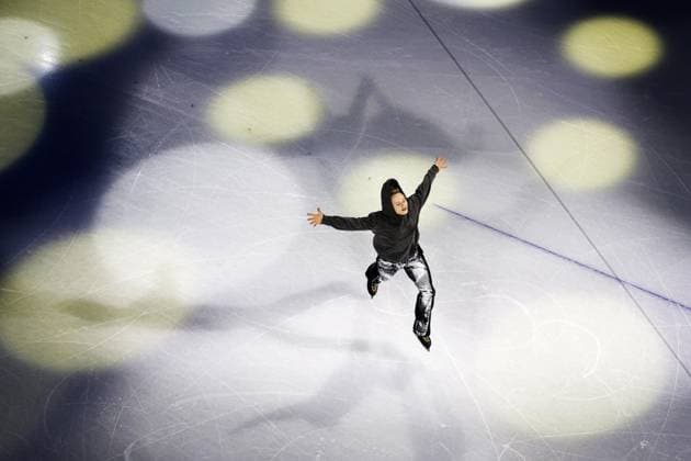 Milan Cortina Olympics: Figure skating, Eiskunstlauf Ilia Malinin of the United States performs in the figure skating exhibition gala at the Milan Cortina Olympics on Feb. 21, 2026, at Milano Ice Skating Arena in Milan.  A14AA0005313663P