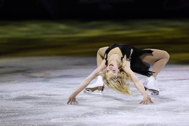 Milan Cortina Olympics: Figure skating, Eiskunstlauf Amber Glenn of the United States performs in the figure skating exhibition gala at the Milan Cortina Olympics on Feb. 21, 2026, at Milano Ice Skating Arena in Milan.  A14AA0005313674P