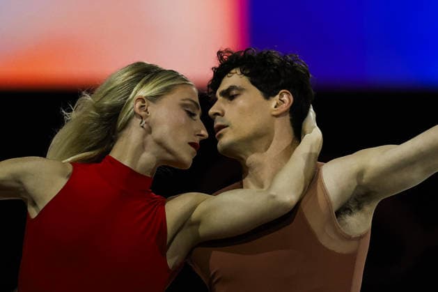 Milan Cortina Olympics: Figure skating, Eiskunstlauf Canadian ice dancers Piper Gilles (L) and Paul Poirier perform in the figure skating exhibition gala at the Milan Cortina Olympics on Feb. 21, 2026, at Milano Ice Skating Arena in Milan.  A14AA0005313721P