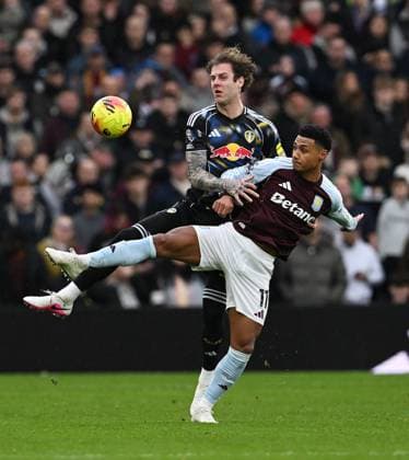 Joe Rodon of Leeds United and Ollie Watkins of Aston Villa Aston Villa v Leeds United, Premier League, Football, Villa Park, Birmingham, UK - 21 Feb 2026Birmingham Villa Park United Kingdom EDITORIAL USE ONLY No use with unauthorised audio, video, data, fixture lists, club league logos or live services. Online in-match use limited to 120 images, no video emulation. No use in betting, games or single club league player publications. Copyright: xAnnaxGowthorpe Shutterstockx 16681467at