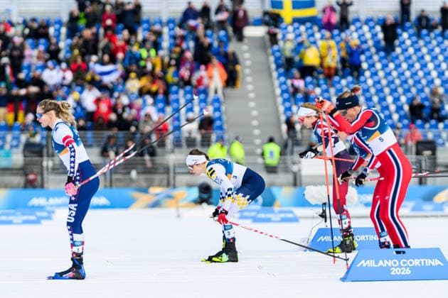 260222 Jessie Diggins of USA, Ebba Andersson of Sweden, Karoline Simpson-Larsen of Norway and Astrid oyre Slind of Norway competes in the women s 50km classic technique cross-country skiing race during day 16 of the 2026 Winter Olympics on February 22, 2026 in Val di Fiemme. Photo: Maxim Thore BILDBYRAN kod MT MT1003 skidor cross-country skiing langrenn Olympic Games, Olympische Spiele, Olympia, OS olympics winter olympics os ol olympiska spel vinter-os olympiske leker milano cortina 2026 milan cortina 2026 milano cortina 2026 olympic games milano cortina 2026 winter olympic games milano cortina-os milano cortina-ol vinter-ol 16 bbeng norge norway sweden sverige *** 260222 Jessie Diggins of USA, Ebba Andersson of Sweden, Karoline Simpson Larsen of Norway and Astrid oyre Slind of Norway competes in the women s 50km classic technique cross country skiing race during day 16 of the 2026 Winter Olympics on February 22, 2026 in Val di Fiemme Photo Maxim Thore BILDBYRAN kod MT MT1003 skidor cross country skiing langrenn olympic games olympics winter olympics os ol olympiska spel vinter os olympiske leker milano cortina 2026 milan cortina 2026 milano cortina 2026 olympic games milano cortina 2026 winter olympic games milano cortina os milano cortina ol vinter ol 16 bbeng norge norway sweden sverige  Copyright: MAXIMxTHORE BB260222MT012