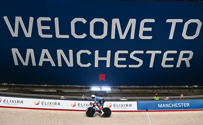 2026 British Cycling Lloyds National Track Championships Picture by Mathew Wells SWpix.com - 22 02 2026 - 2026 British Cycling Lloyds National Track Championships - National Cycling Centre, Manchester, England - Women s Sprint Qualifying - Amelia Kuffour (Beeston Cycling Club) Copyright: x xSWpix.comx(t axPhotographyxHubxLtd)xMathewxWells SWpix.comx SWP-3203-0837