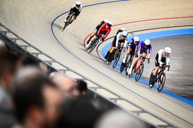 2026 British Cycling Lloyds National Track Championships Picture by Olly Hassell SWpix.com - 22 02 2026 - 2026 British Cycling Lloyds National Track Championships - National Cycling Centre, Manchester, England - Men s Points Race Qualifying Heat 1 - William Perrett (DAS Richardsons) Copyright: x xSWpix.comx(t axPhotographyxHubxLtd)xOllyxHassell SWpix.comx SWP-3203-0847