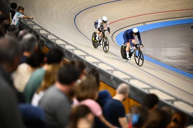 2026 British Cycling Lloyds National Track Championships Picture by Olly Hassell SWpix.com - 22 02 2026 - 2026 British Cycling Lloyds National Track Championships - National Cycling Centre, Manchester, England - Women s Sprint 1 8 Finals - Katy Marchant (Team Inspired), Madeleine Silcock (Glasgow Track Racing Club) Copyright: x xSWpix.comx(t axPhotographyxHubxLtd)xOllyxHassell SWpix.comx SWP-3203-0864