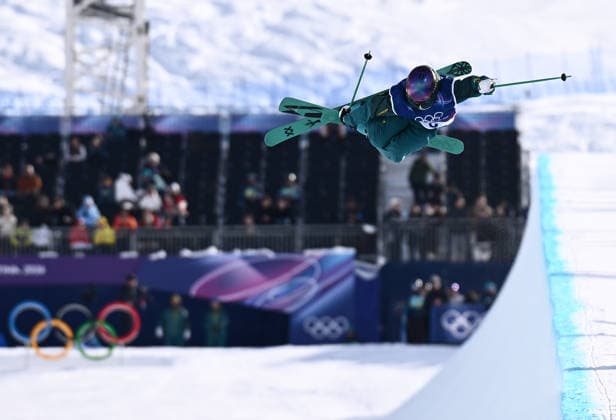 2026 WINTER Olympic Games, Olympische Spiele, Olympia, OS Indra Brown of Australia during her second run of the Women™s Freeski Halfpipe final at Livigno Snow Park, on day 16 of the 2026 Milano Cortina Winter Olympic Games in Italy, Sunday, February 22, 2026. ( NO ARCHIVING LIVIGNO SONDRIO ITALY  Copyright: xDANxHIMBRECHTSx 20260222171792365994