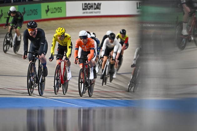 2026 British Cycling Lloyds National Track Championships Picture by Mathew Wells SWpix.com - 22 02 2026 - 2026 British Cycling Lloyds National Track Championships - National Cycling Centre, Manchester, England - Men s Points Race Qualifying Heat 2 - Elliot Rowe (Team Visma Lease a Bike Development) Copyright: x xSWpix.comx(t axPhotographyxHubxLtd)xMathewxWells SWpix.comx SWP-3203-0878