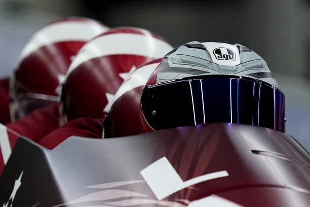 Latvia ™s team Bobsleigh 4-man run 3 at the Cortina Sliding Centre at the Milano Cortina 2026 Winter Olympics, in Cortina (Italy) February 22, 2026 (Spada LaPresse)  Copyright: xSpada LaPressex
