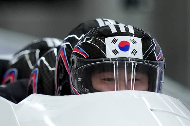 Korea ™s team Bobsleigh 4-man run 3 at the Cortina Sliding Centre at the Milano Cortina 2026 Winter Olympics, in Cortina (Italy) February 22, 2026 (Spada LaPresse)  Copyright: xSpada LaPressex
