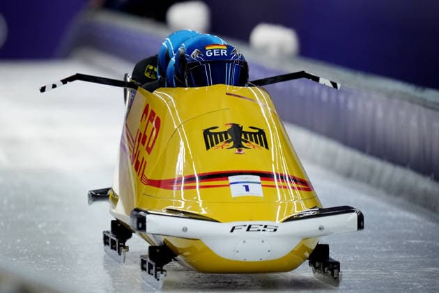 Germany ™s team Bobsleigh 4-man run 3 at the Cortina Sliding Centre at the Milano Cortina 2026 Winter Olympics, in Cortina (Italy) February 22, 2026 (Spada LaPresse)  Copyright: xSpada LaPressex