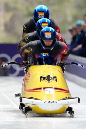 Germany ™s team Bobsleigh 4-man run 3 at the Cortina Sliding Centre at the Milano Cortina 2026 Winter Olympics, in Cortina (Italy) February 22, 2026 (Spada LaPresse)  Copyright: xSpada LaPressex