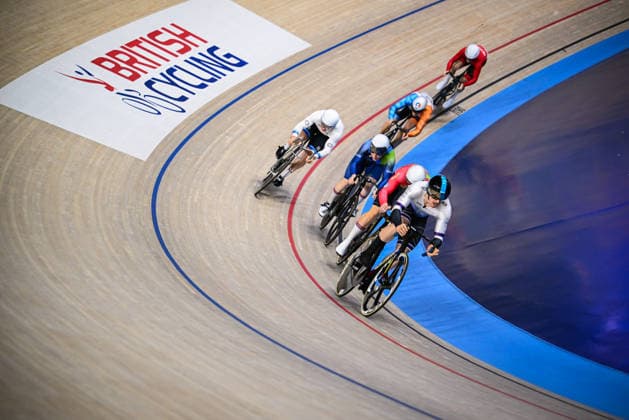 2026 British Cycling Lloyds National Track Championships Picture by Olly Hassell SWpix.com - 22 02 2026 - 2026 British Cycling Lloyds National Track Championships - National Cycling Centre, Manchester, England - Men s Keirin First Round Copyright: x xSWpix.comx(t axPhotographyxHubxLtd)xOllyxHassell SWpix.comx SWP-3203-0889