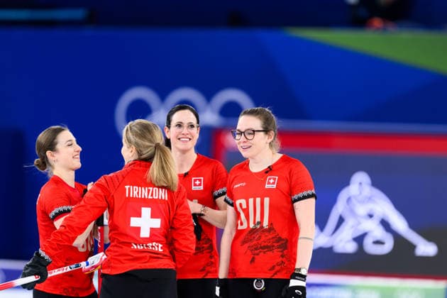 260222 Alina Pätz, Silvana Tirinzoni, Carole Howald and Selina Witschonke of Switzerland competes in a women s gold medal curling match between Switzerland and Sweden during day 16 of the 2026 Winter Olympics on February 22, 2026 in Cortina. Photo: Jon Olav Nesvold BILDBYRAN COP 217 JE0130 curling Olympic Games, Olympische Spiele, Olympia, OS olympics winter olympics os ol olympiska spel vinter-os olympiske leker milano cortina 2026 milan cortina 2026 milano cortina 2026 olympic games milano cortina 2026 winter olympic games milano cortina-os milano cortina-ol vinter-ol 16 bbeng schweiz sveits sweden sverige dam *** 260222 Alina Pätz, Silvana Tirinzoni, Carole Howald and Selina Witschonke of Switzerland competes in a women s gold medal curling match between Switzerland and Sweden during day 16 of the 2026 Winter Olympics on February 22, 2026 in Cortina Photo Jon Olav Nesvold BILDBYRAN COP 217 JE0130 curling olympic games olympics winter olympics os ol olympiska spel vinter os olympiske leker milano cortina 2026 milan cortina 2026 milano cortina 2026 olympic games milano cortina 2026 winter olympic games milano cortina os milano cortina ol olympiska spel vinter ol 16 bbeng schweiz sveits sweden sverige dam  Copyright: JONxOLAVxNESVOLD BB260222JE038