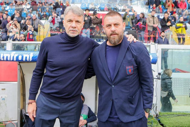 GenoaÕs head coach Daniele De Rossi and Torino s head coach Marco Baroni during the Serie A soccer match between Genoa and Torino at the Luigi Ferraris Stadium in Genoa, Italy - Sunday, February 22, 2026. - Soccer .  Copyright: xTanoxPecoraro LaPressex