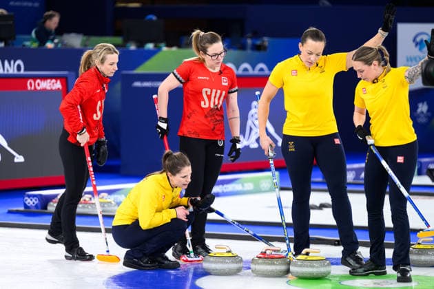 260222 Anna Hasselborg, Agnes Knochenhauer and Sofia Scharback of Sweden competes in a women s gold medal curling match between Switzerland and Sweden during day 16 of the 2026 Winter Olympics on February 22, 2026 in Cortina. Photo: Jon Olav Nesvold BILDBYRAN COP 217 JE0130 curling Olympic Games, Olympische Spiele, Olympia, OS olympics winter olympics os ol olympiska spel vinter-os olympiske leker milano cortina 2026 milan cortina 2026 milano cortina 2026 olympic games milano cortina 2026 winter olympic games milano cortina-os milano cortina-ol vinter-ol 16 bbeng schweiz sveits sweden sverige dam *** 260222 Anna Hasselborg, Agnes Knochenhauer and Sofia Scharback of Sweden competes in a women s gold medal curling match between Switzerland and Sweden during day 16 of the 2026 Winter Olympics on February 22, 2026 in Cortina Photo Jon Olav Nesvold BILDBYRAN COP 217 JE0130 curling olympic games olympics winter olympics os ol olympiska spel vinter os olympiske leker milano cortina 2026 milan cortina 2026 milano cortina 2026 olympic games milano cortina 2026 winter olympic games milano cortina os milano cortina ol olympiska spel vinter ol 16 bbeng schweiz sveits sweden sverige dam  Copyright: JONxOLAVxNESVOLD BB260222JE046
