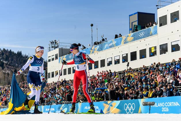 260222 Ebba Andersson of Sweden and Heidi Weng of Norway celebrate after competing in the women s 50km classic technique cross-country skiing race during day 16 of the 2026 Winter Olympics on February 22, 2026 in Val di Fiemme. Photo: Maxim Thore BILDBYRAN kod MT MT1003 jubel sweden sverige norge norway skidor cross-country skiing langrenn Olympic Games, Olympische Spiele, Olympia, OS olympics winter olympics os ol olympiska spel vinter-os olympiske leker milano cortina 2026 milan cortina 2026 milano cortina 2026 olympic games milano cortina 2026 winter olympic games milano cortina-os milano cortina-ol vinter-ol 16 bbeng *** 260222 Ebba Andersson of Sweden and Heidi Weng of Norway celebrate after competing in the women s 50km classic technique cross country skiing race during day 16 of the 2026 Winter Olympics on February 22, 2026 in Val di Fiemme Photo Maxim Thore BILDBYRAN kod MT MT1003 jubel sweden sverige norge norway skidor cross country skiing langrenn olympic games olympics winter olympics os ol olympiska spel vinter os olympiske leker milano cortina 2026 milan cortina 2026 milano cortina 2026 olympic games milano cortina 2026 winter olympic games milano cortina os milano cortina ol vinter ol 16 bbeng  Copyright: MAXIMxTHORE BB260222MT120