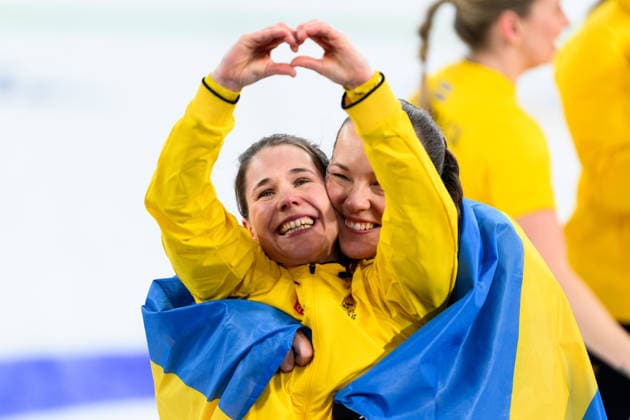 260222 Anna Hasselborg and Agnes Knochenhauer of Sweden a women s gold medal curling match between Switzerland and Sweden during day 16 of the 2026 Winter Olympics on February 22, 2026 in Cortina. Photo: Jon Olav Nesvold BILDBYRAN COP 217 JE0130 curling Olympic Games, Olympische Spiele, Olympia, OS olympics winter olympics os ol olympiska spel vinter-os olympiske leker milano cortina 2026 milan cortina 2026 milano cortina 2026 olympic games milano cortina 2026 winter olympic games milano cortina-os milano cortina-ol vinter-ol 16 bbeng schweiz sveits sweden sverige dam *** 260222 Anna Hasselborg and Agnes Knochenhauer of Sweden a women s gold medal curling match between Switzerland and Sweden during day 16 of the 2026 Winter Olympics on February 22, 2026 in Cortina Photo Jon Olav Nesvold BILDBYRAN COP 217 JE0130 curling olympic games olympics winter olympics os ol olympiska spel vinter os olympiske leker milano cortina 2026 milan cortina 2026 milano cortina 2026 olympic games milano cortina 2026 winter olympic games milano cortina os milano cortina ol vinter ol 16 bbeng schweiz sveits sweden sverige dam  Copyright: JONxOLAVxNESVOLD BB260222JE063