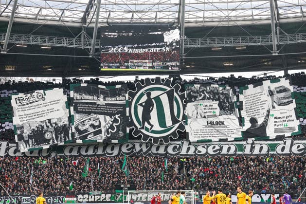 2 Bundesliga Hannover 96 Dynamo Dresden on 22 02 2026 at the Heinz von Heiden Arena in Hannover The Hannover 96 fans in the north curve with a choreo, choreography, choreography MH