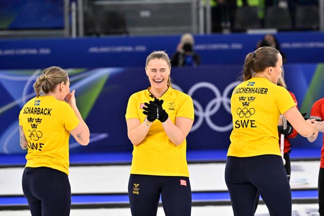 CORTINA, ITALY 20260222 Team Hasselborg celebrates the victory and the gold after the women s curling final between Sweden and Switzerland in Cortina during the Winter Olympics in Milan Cortina, Italy. *** The image is included in the SPORTS PACKAGE. For others PAYMENT IMAGE *** CORTINA ITALY x10050x *** CORTINA, ITALY 20260222 Team Hasselborg celebrates the victory and the gold after the women s curling final between Sweden and Switzerland in Cortina during the Winter Olympics in Milan Cortina, Italy The image is included in the SPORTS PACKAGE For others PAYMENT IMAGE CORTINA ITALY x10050x  Copyright: xPontusxLundahl TTx OLYMPICS 2026 CURLING WOMEN FINAL SWITZERLAND-SWEDER