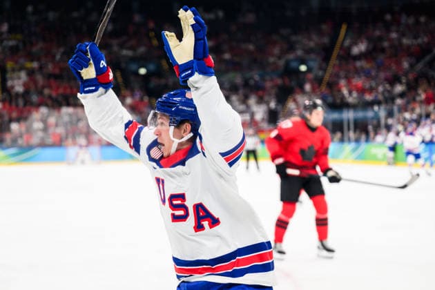 260222 Matt Boldy of USA celebrates after scoring the 0-1 goal in the men s Ice hockey, Eishockey final between Canada and USA during day 16 of the 2026 Winter Olympics on February 22, 2026 in Milan. Photo: Joel Marklund BILDBYRAN kod JM JM0802 bbeng ishockey ice hockey Olympic Games, Olympische Spiele, Olympia, OS olympics winter olympics os ol olympiska spel vinter-os olympiske leker milano cortina 2026 milan cortina 2026 milano cortina 2026 olympic games milano cortina 2026 winter olympic games milano cortina-os milano cortina-ol vinter-ol final usa united states canada kanada jubel *** 260222 Matt Boldy of USA celebrates after scoring the 0 1 goal in the men s ice hockey final between Canada and USA during day 16 of the 2026 Winter Olympics on February 22, 2026 in Milan Photo Joel Marklund BILDBYRAN kod JM JM0802 bbeng ishockey ice hockey olympic games olympics winter olympics os ol olympiska spel vinter os olympiske leker milano cortina 2026 milan cortina 2026 milano cortina 2026 olympic games milano cortina 2026 winter olympic games milano cortina os milano cortina ol vinter ol final usa united states canada kanada jubel  Copyright: JOELxMARKLUND BB260222JM007