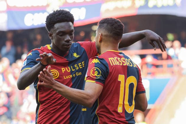 Genoa™s Junior Messias celebrates after scoring a goal for his team during the Serie A soccer match between Genoa and Torino at the Luigi Ferraris Stadium in Genoa, Italy - Sunday, February 22, 2026. - Soccer .  Copyright: xTanoxPecoraro LaPressex