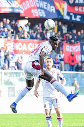 TorinoÕs Duvan Zapata in action during the Serie A soccer match between Genoa and Torino at the Luigi Ferraris Stadium in Genoa, Italy - Sunday, February 22, 2026. - Soccer .  Copyright: xTanoxPecoraro LaPressex