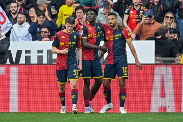 Genoa™s Junior Messias celebrates after scoring a goal for his team during the Serie A soccer match between Genoa and Torino at the Luigi Ferraris Stadium in Genoa, Italy - Sunday, February 22, 2026. - Soccer .  Copyright: xTanoxPecoraro LaPressex
