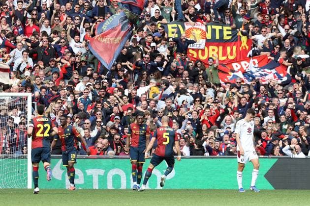Foto IPP ACGE Genova 22 02 2026 Campionato di Calcio Serie A 2025 2026 Genoa-Torino nella foto: Brooke Dion Nelson Norton Cuffy esulta dopo il gol del 1-0 Italy Photo Press World Copyright Genova italy Italia ITALY  Copyright: xR4924_italyphotopressx