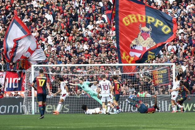 Foto IPP ACGE Genova 22 02 2026 Campionato di Calcio Serie A 2025 2026 Genoa-Torino nella foto: Brooke Dion Nelson Norton Cuffy realizza il gol del 1-0 Italy Photo Press World Copyright Genova italy Italia ITALY  Copyright: xR4924_italyphotopressx