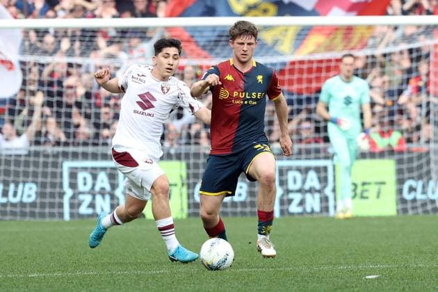 Foto IPP ACGE Genova 22 02 2026 Campionato di Calcio Serie A 2025 2026 Genoa-Torino nella foto: Morten Wetche Frendrup Italy Photo Press World Copyright Genova italy Italia ITALY  Copyright: xR4924_italyphotopressx