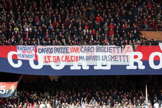 Foto IPP ACGE Genova 22 02 2026 Campionato di Calcio Serie A 2025 2026 Genoa-Torino nella foto: Striscione Gradinata Nord Italy Photo Press World Copyright Genova italy Italia ITALY  Copyright: xR4924_italyphotopressx