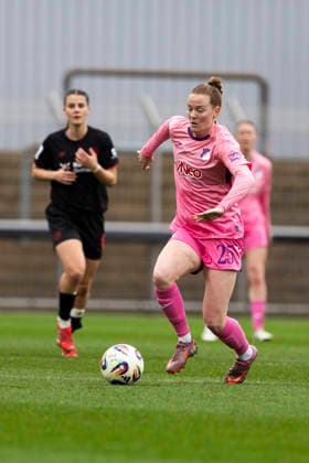 Google Pixel Women Bundesliga Bayer 04 Leverkusen TSG 1899 Hoffenheim 22 02 2026 Nikee Van Dijk TSG 1899 Hoffenheim, 25 on matchday 19 of the Google Pixel Women Bundesliga in the match between Bayer 04 Leverkusen and TSG 1899 Hoffenheim on 22 02 2026 at Ulrich Haberland Stadion in Leverkusen Copyright: xBEAUTIFULxSPORTS Meuselx