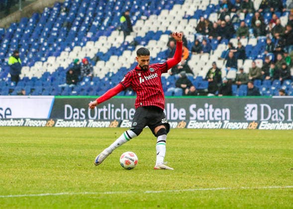 Germany Soccer 2 Bundesliga 2025 2026, Matchday 23 Hannover 96 vs Dynamo Dresden Heinz von Heiden Arena Stadion Hannover Goal chance Elias Saad Hannover 96, 24 Hannover Copyright: xAymanxAlahmedx