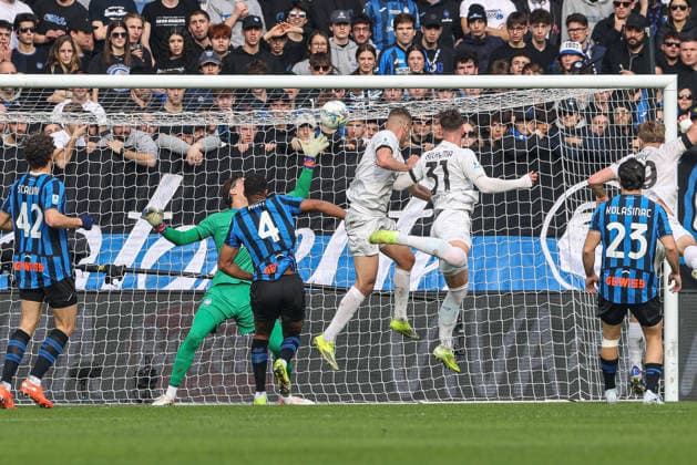 Napoli™s Sam Beukema scores during the Serie A soccer match between A.C Atalanta B.C. and Napoli at the New Balance Arena in Bergamo, Italy - Sunday, February 22, 2026. - Soccer .  Copyright: xStefanoxNicoli LaPressex